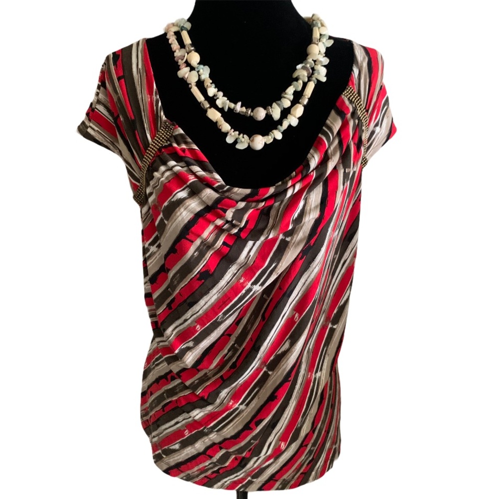 Dana buchman cowl neck blouse